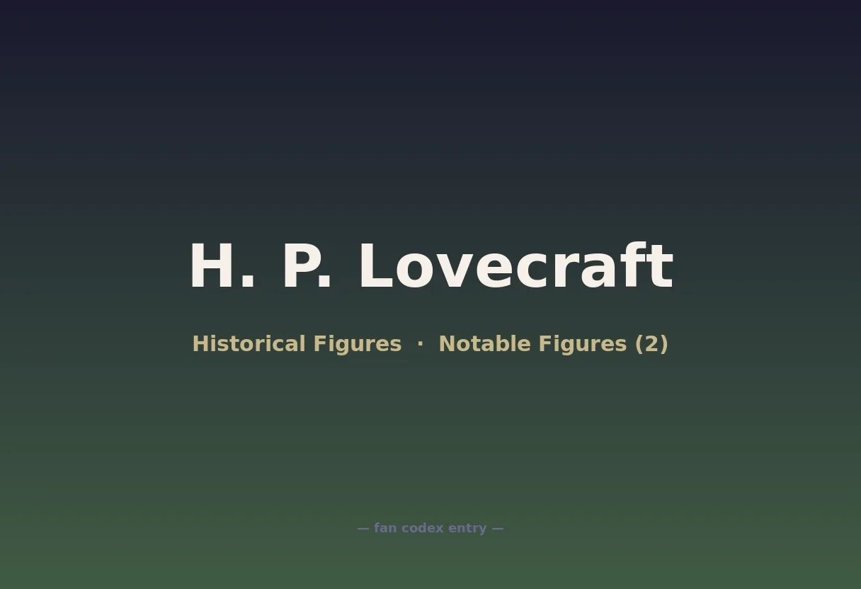 H. P. Lovecraft